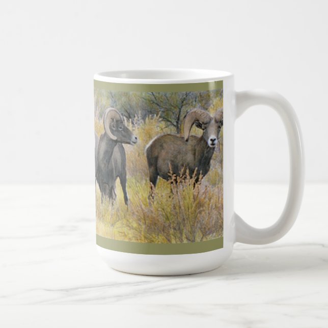 Desert Bighorns Fine Art Mug (Right)