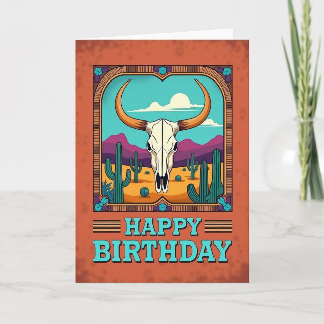 Desert Birthday Graphic Card (Front)