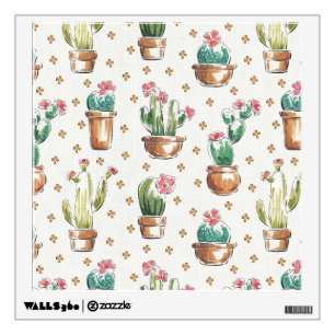 Desert Bloom Step   Blossom Pattern Wall Decal