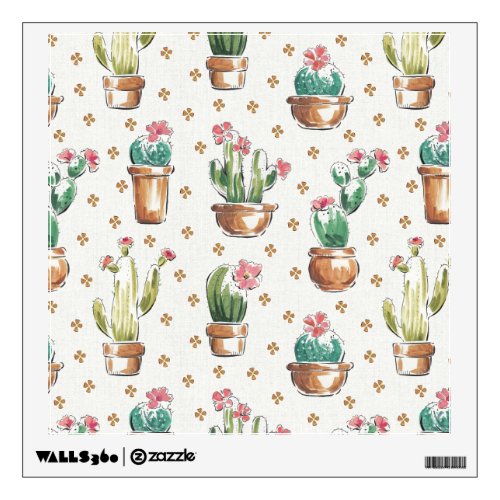 Desert Bloom Step  Blossom Pattern Wall Decal