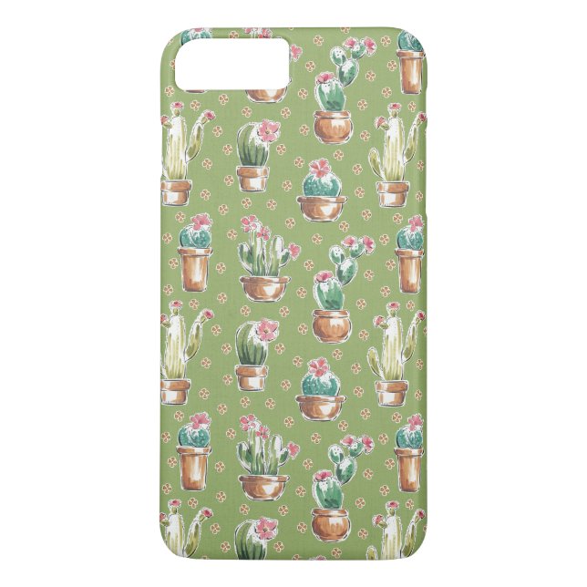 Desert Bloom Step | Green Pattern Case-Mate iPhone Case (Back)