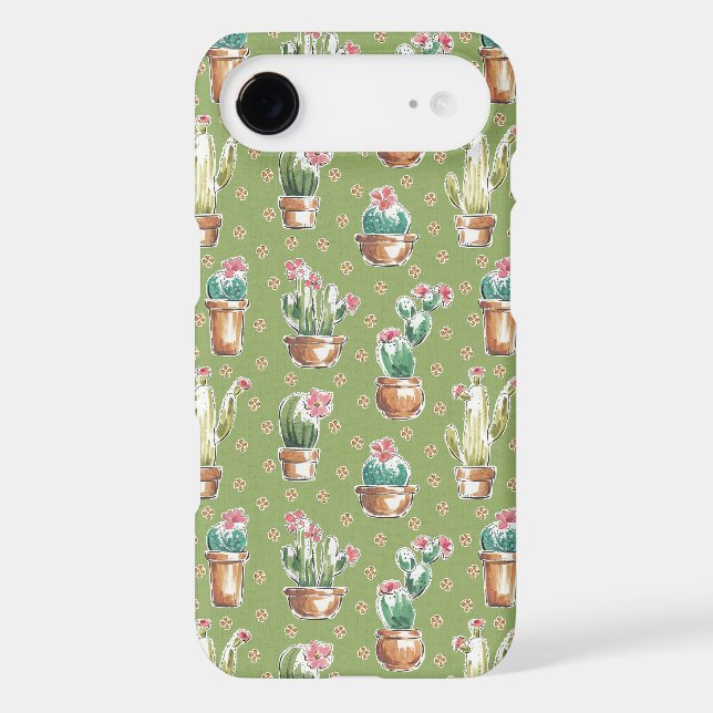 Desert Bloom Step | Green Pattern Case-Mate iPhone Case (Back)