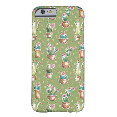 Desert Bloom Step  Green Pattern Barely There iPhone 6 Case