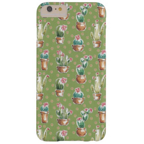Desert Bloom Step  Green Pattern Barely There iPhone 6 Plus Case