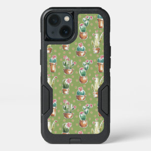 Desert Bloom Step Green Pattern iPhone 13 Case