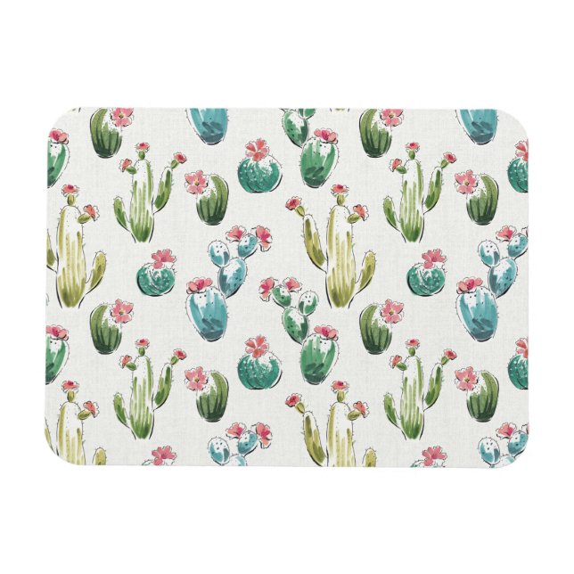 Desert Bloom Step | Pink Pattern Magnet (Horizontal)