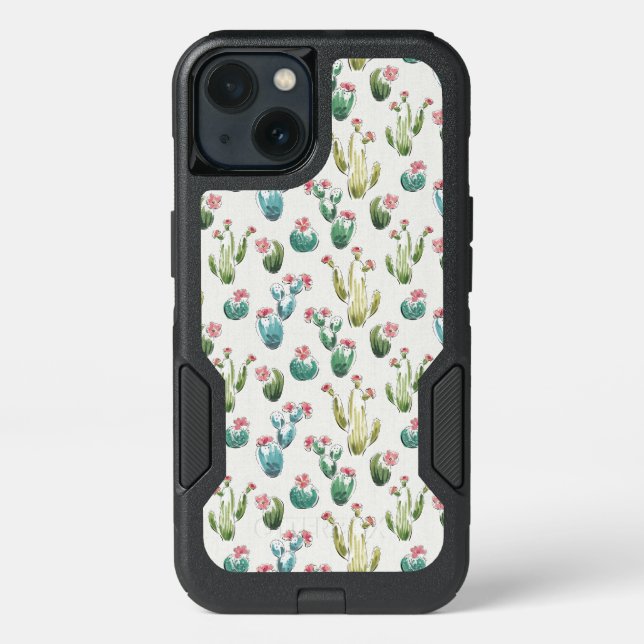 Desert Bloom Step | Pink Pattern Otterbox iPhone Case (Back)