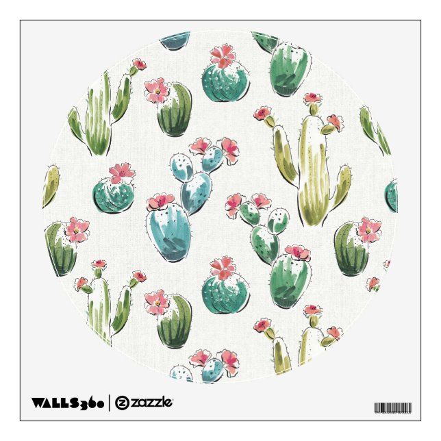 Desert Bloom Step | Pink Pattern Wall Decal (Front)