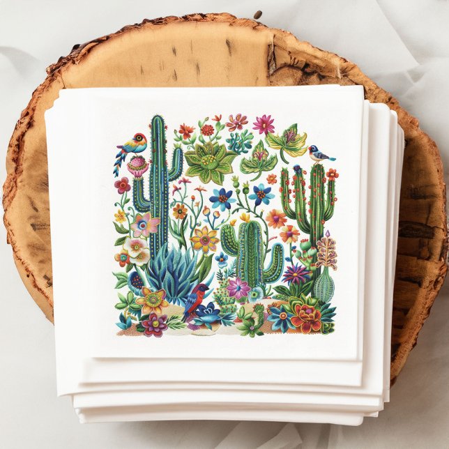 Desert Blooms Cacti Crescendo Napkins (Creator Uploaded)