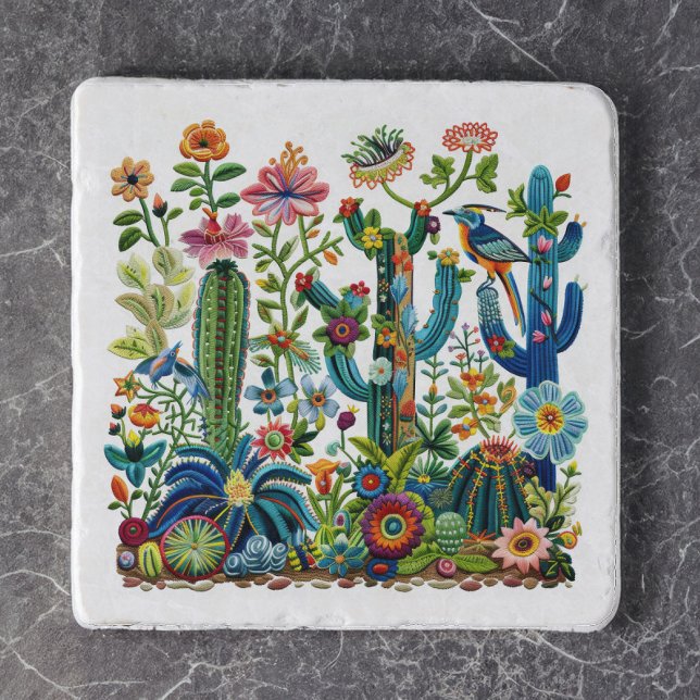 Desert Blooms Embroidered Eden Trivet (Creator Uploaded)