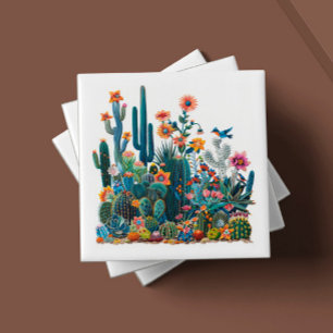 Desert Blooms Lush Mirage Ceramic Tile