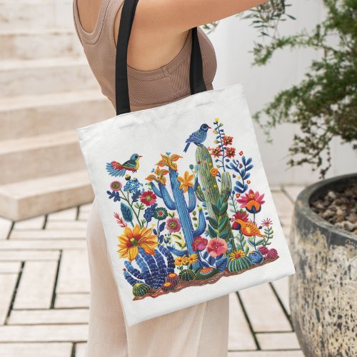 Desert Blooms Saguaro Serenade Tote Bag