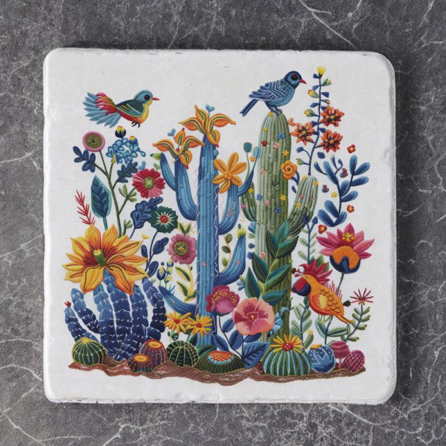 Desert Blooms Saguaro Serenade Trivet (Creator Uploaded)