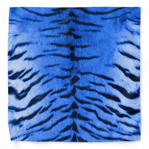 Desert Blue Tiger Skin Print Bandana