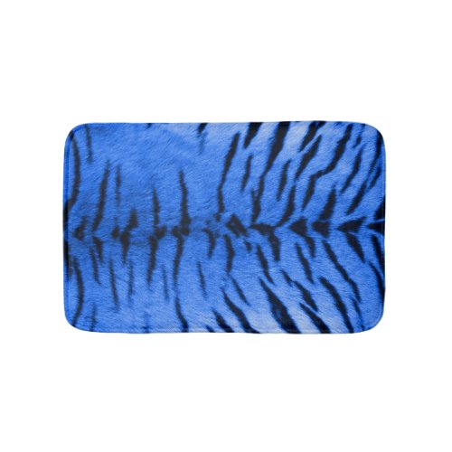 Desert Blue Tiger Skin Print Bath Mat