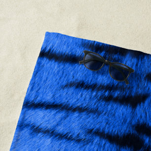 Desert Blue Tiger Skin Print Beach Towel