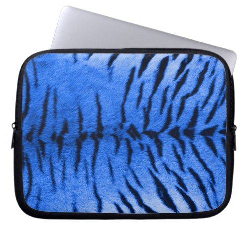 Desert Blue Tiger Skin Print Laptop Sleeve