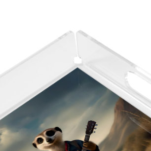 Desert Blues: A Meerkat’s Denim Guitar Jam, Acrylic Tray
