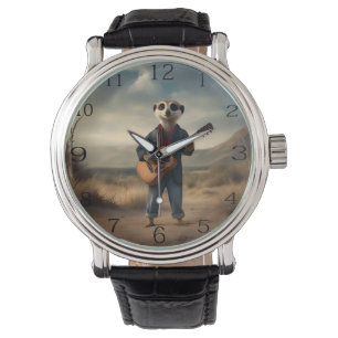 Desert Blues: A Meerkat’s Denim Guitar Jam, Watch