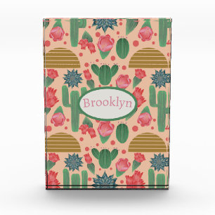 Desert Blush Pink Floral Nursery Decor-Baby Gi Photo Block