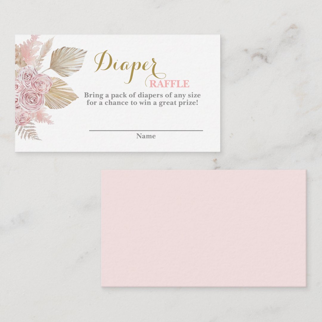 Desert Boho Diaper Raffle Enclosure Card | Zazzle