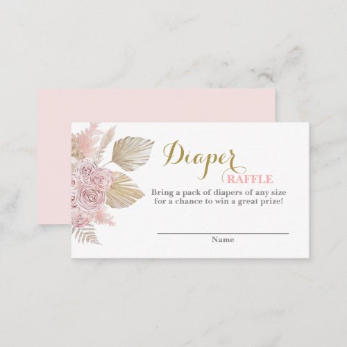 Desert Boho Diaper Raffle Enclosure Card