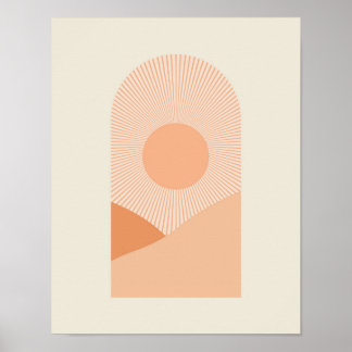 Desert Boho Minimalist Landscape Poster