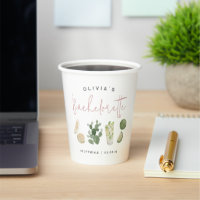 Desert Boho Personalized Bachelorette Party Paper Cups