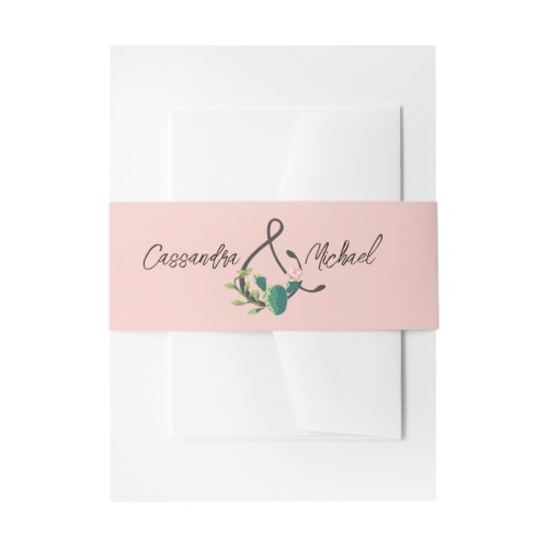Desert Booming Cactus  Invitation Belly Band