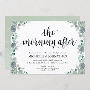 Desert Botanical Wedding Brunch Invitation Card