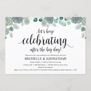Desert Botanical Wedding Brunch Invitation Card