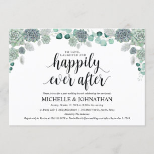 Desert Botanical Wedding Brunch Invitation Card