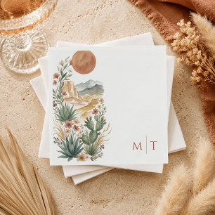Desert Botanical Wedding Napkin
