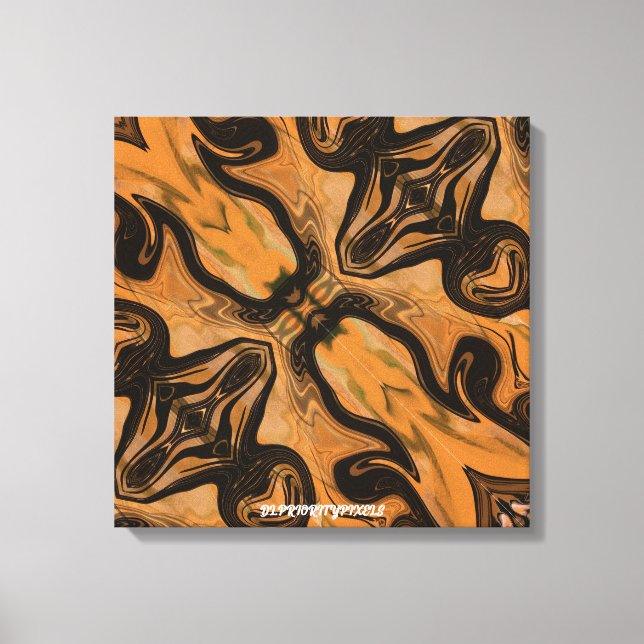 Desert Brown Abstract  On Wrapped  Canvas Print (Front)