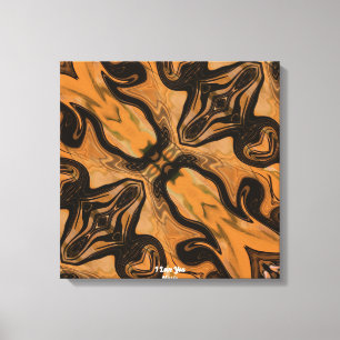 Desert Brown Abstract On Wrapped Canvas Print