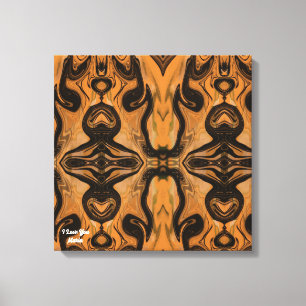 Desert Brown Abstract  On Wrapped  Canvas Print