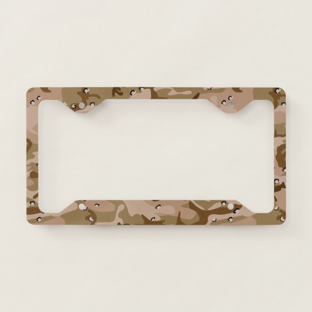 Desert Brown Camouflage. Camo your License Plate Frame (Front)
