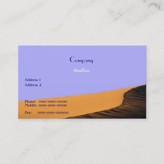 Desert Business Card (Front)