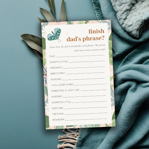 Desert Butterfly Finish Dads Phrase Baby Shower