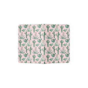 Desert Cacti and Succulents Watercolor Pattern Passport Holder