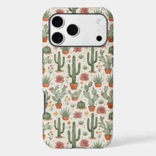 Desert Cacti Succulent Seamless Pattern iPhone 17 Pro Max Case