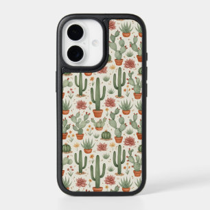 Desert Cacti Succulent Seamless Pattern iPhone 17 Case