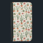 Desert Cacti Succulent Seamless Pattern Samsung Galaxy S5 Wallet Case<br><div class="desc">Watercolor Cactus Garden Pattern for Fabric
Minimalist Desert Succulent Pattern for Wallpaper</div>