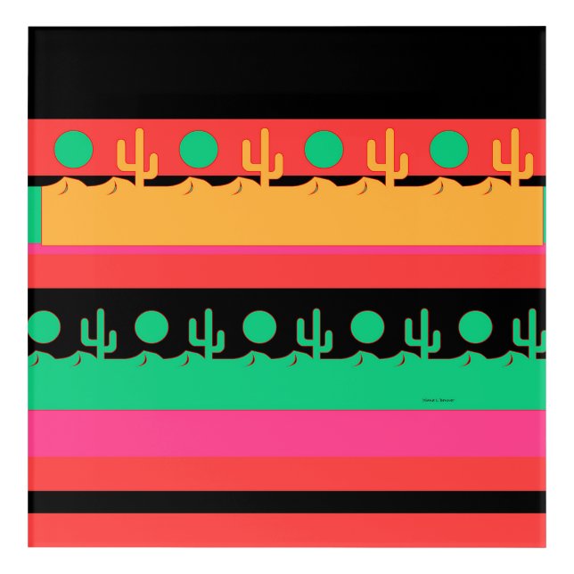 Desert Cactus  Acrylic Print (Front)