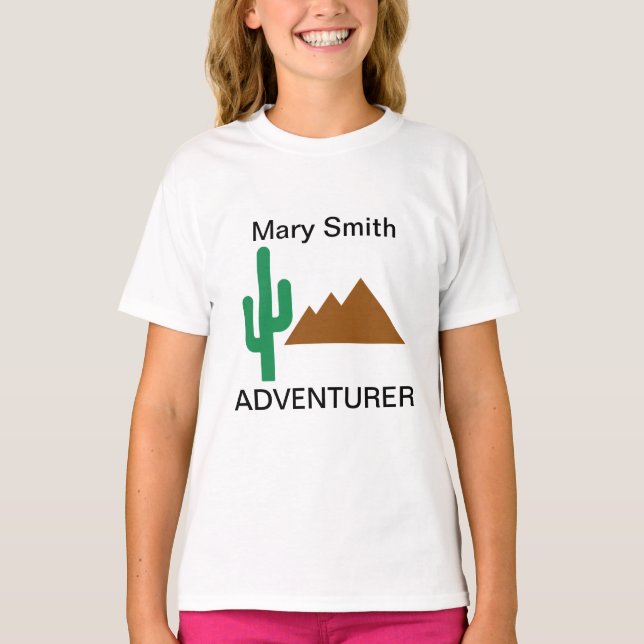 Desert Cactus and Mountain T-Shirt (Front)