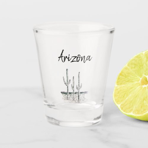 Desert Cactus Arizona Southwest Typography  Glass