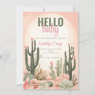 Desert Cactus Baby Shower Invitation