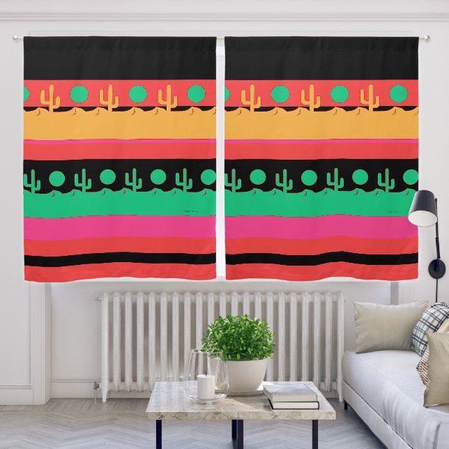 Desert Cactus  Blackout Curtains (Living Room)