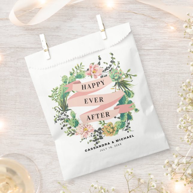 Desert Cactus Bloom | Happy Ever After Favor Bag (Clipped)