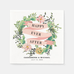 Desert Cactus Bloom Happy Ever After Napkins